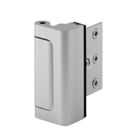 Prime-Line Door Reinforcement Lock, 3 in. Stop, Aluminum Construction, Satin Nick U 10827